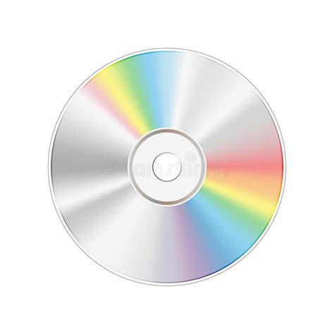 Cd Dvd Disc Shiny Silver Blue Ray Audio And Video Storage Vector Illustration Stock Realistic