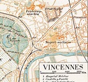 Vincennes Vintage City Plan Street Map 1920s by CarambasVintage