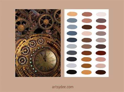 The Perfect Steampunk Colour Palette For Procreate Artsydee Drawing