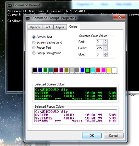 Windows Xp How To Change The Default Color Of The Command Prompt