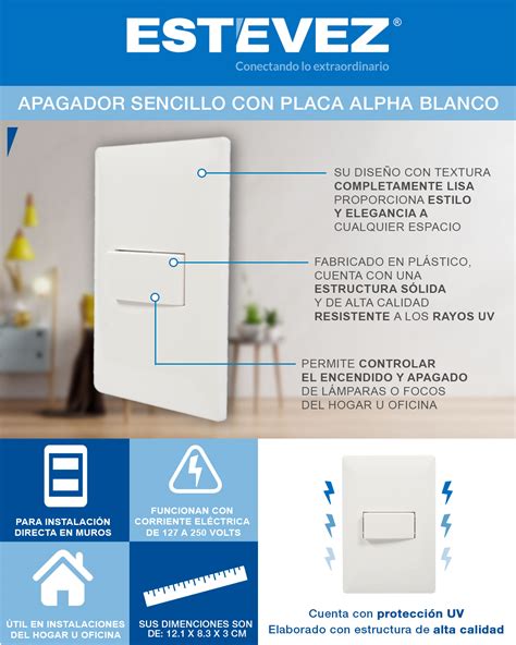 Apagador Sencillo Con Placa Blanco The Home Depot México