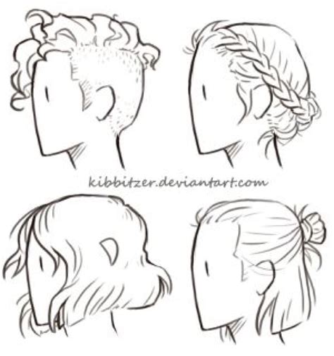 Short Hair Reference Sheet By Kibbitzer On Deviantart Drawings