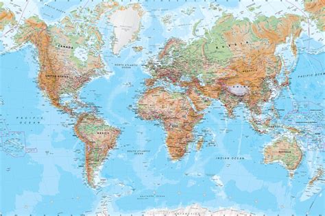 Download World Map Mural Wallpaper Gallery