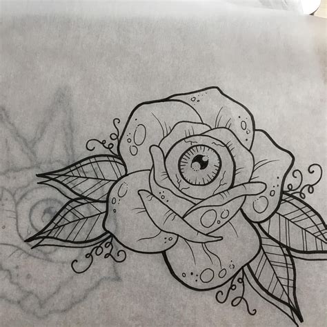 Eyeball Rose Second Variant Because I Really Really Want To Tattoo