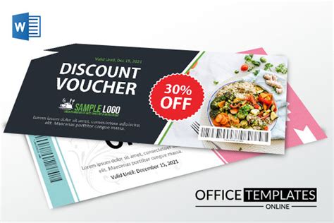 6 Free Printable Discount Coupon Card Templates For Ms Word