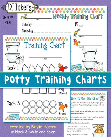 2 Printable Potty Charts For Toddlers And Kids Learning To Go Dj Inkers