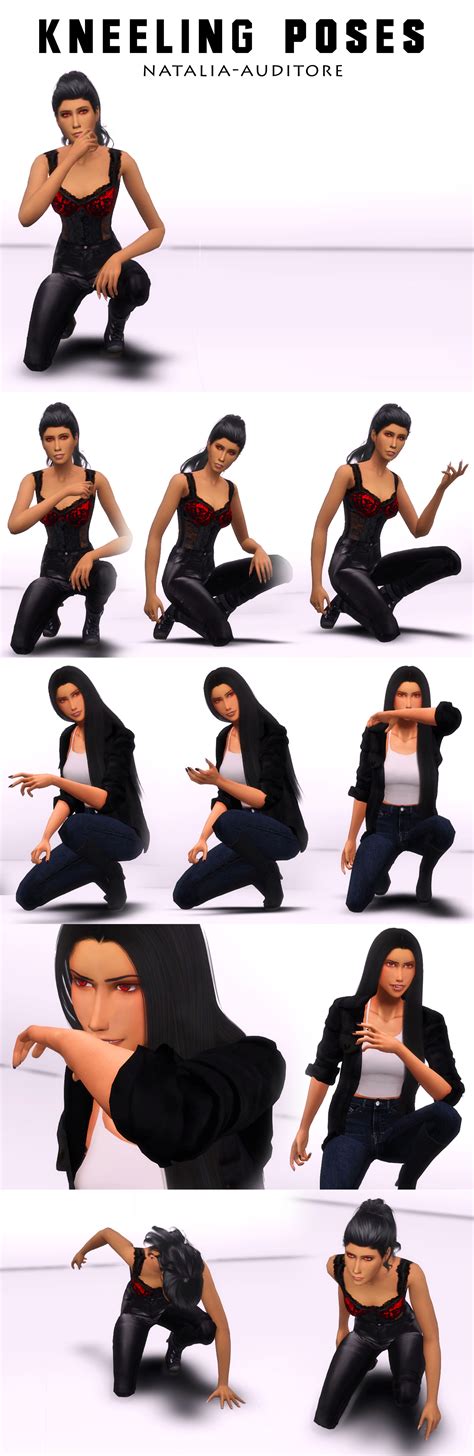 Kneeling Poses Natalia Auditore Figure Poses Sims Sims 4