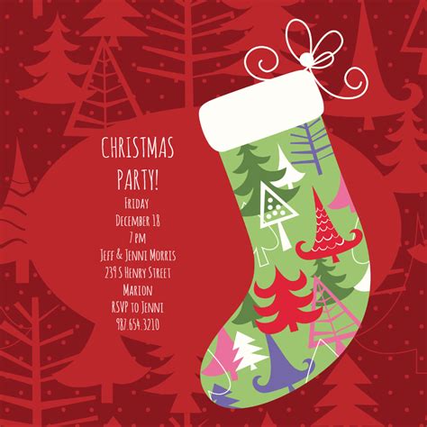 If yes then wait, you can make an attractive, pleasant, and decorative christmas invitation example at your home using christmas invitation card templates. Stylish Stocking - Christmas Invitation Template (Free ...