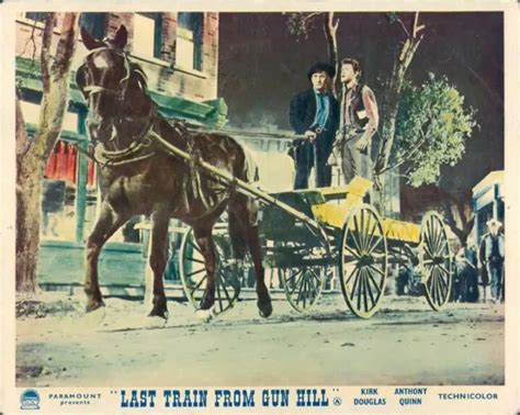 Last Train From Gun Hill Kirk Douglas Earl Holliman Original Lobby Card