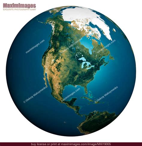 Earth Globe Map Of North America Stock Image Mxi19005
