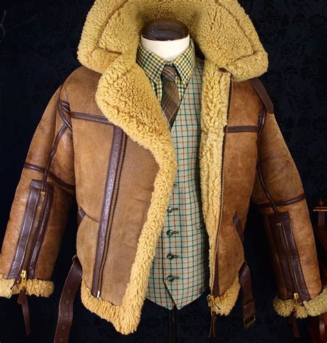 Soldsuperb Mens Genuine Irvin Sheepskin Leather Flying Jacket