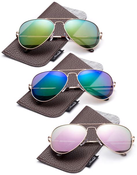 Newbee Fashion Polarized Aviator Sunglasses Mirrored Lens Classic Aviator Polarized Sunglasses
