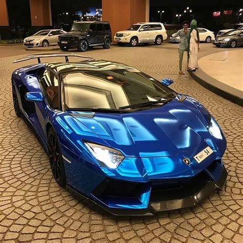 The Luxury Universe — Chrome Blue Lamborghini Aventador 💙 Great Photo