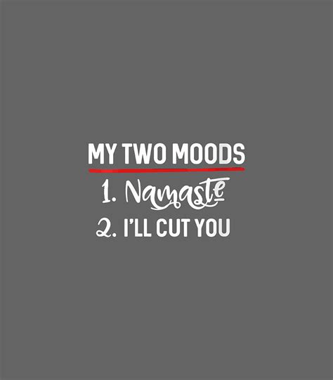 My Two Moods Namaste Ill Cut You Funny Mood Swing T Digital Art By