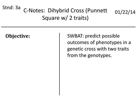 Dihybrid Punnett Square Ppt C Notes Dihybrid Cross Punnett Square My Xxx Hot Girl