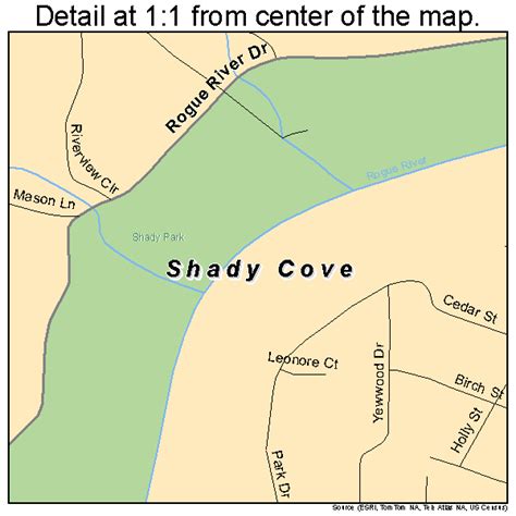 Shady Cove Oregon Street Map 4166550