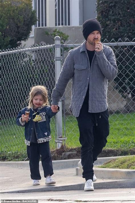 Aaron Paul Is The Picture Of A Doting Dad While Enjoying Ice Cream