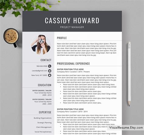 2020 Professional Resume Template For Ms Word Cv Template Etsy