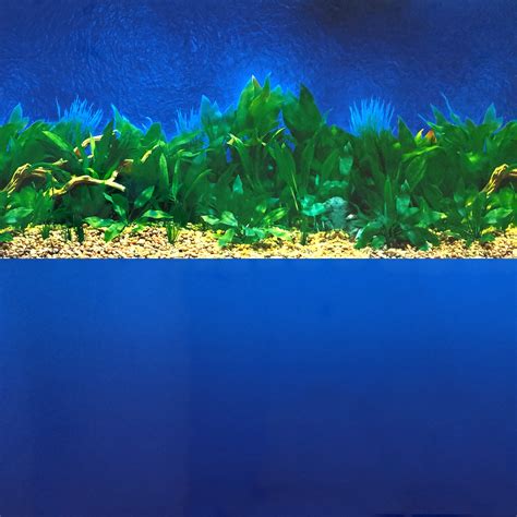 Aquarium Background Double Sided Repeating Amazon Plants Ocean Blue