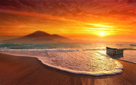 1083972 Sunlight Sunset Sea Nature Reflection Beach Sunrise