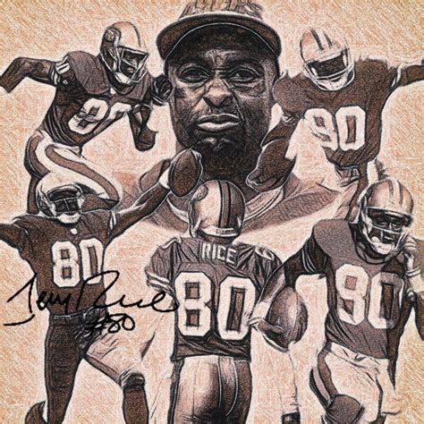 Jerry Rice Jerry Rice Hall Of Fame Illustration