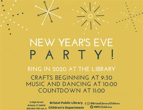 New Years Eve Party Bristol Public Library