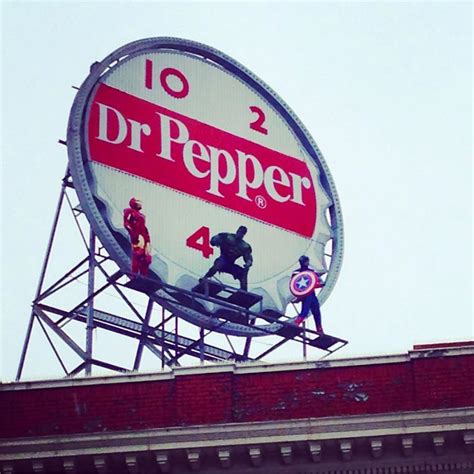 Downtown Roanokes Dr Pepper Sign Gets A Visit From Some Avengers