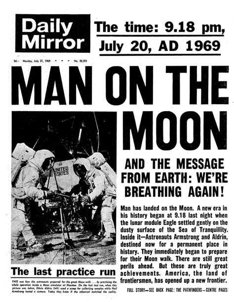 moon mission 1969 newspaper
