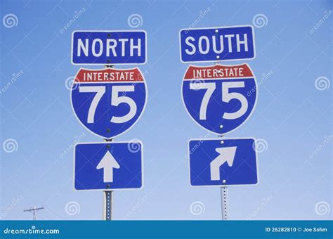 Freeway Signs Stock Photo Image Of America North States 26282810