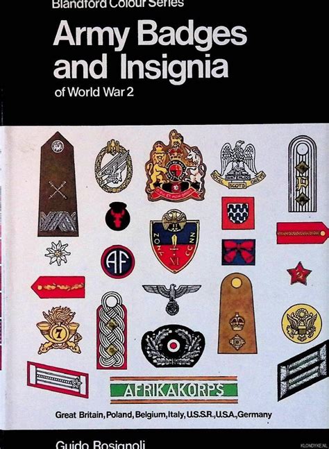 Army Badges And Insignia Of World War 2 By Guido Rosignoli Hardcover