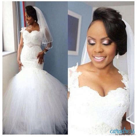 Sexy Nigerian Wedding Dresses Mermaid Lace Applique Sweetheart Beads