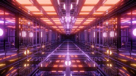 👍 Free 4k Purple Fantasy Tunnel With Orange Red Lights Uhd Motion