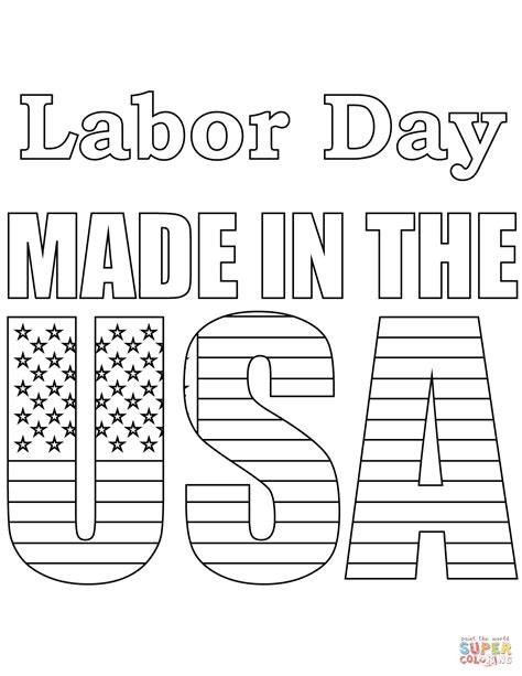 Labor Day - Made in the USA coloring page | Free Printable Coloring Pages