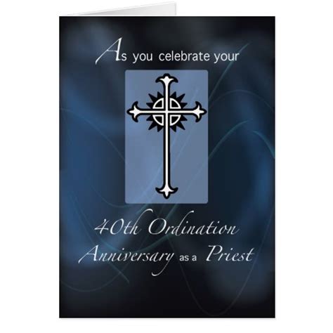 40th Ordination Anniversary Of Priest Card Zazzle
