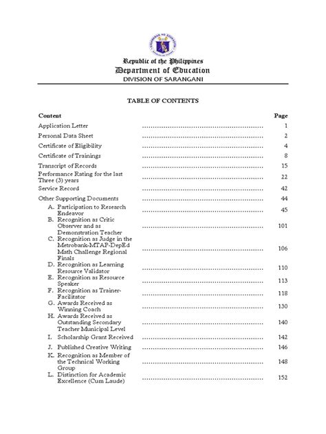Table Of Contents Forma Pertinent Paper