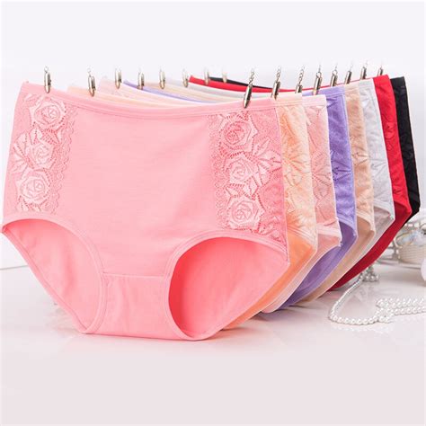 Womens Sexy Lace Panites Mid Rise 50 70kg Ladies Cotton Under Drawers