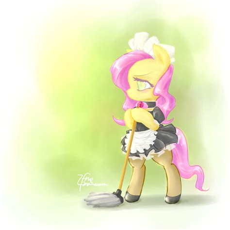 maid fluttershy by ifthemainecoon on deviantart