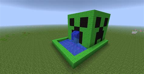You have to be patient and wait for lightning to strike. How to Create a Simple Creeper Fountain! Minecraft Blog