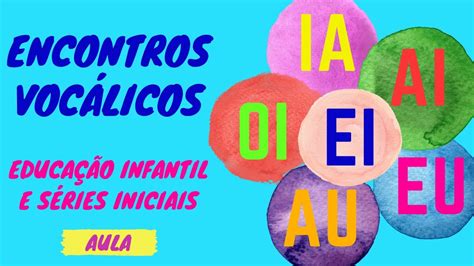 Encontros VocÁlicos AlfabetizaÇÃo Educacao Infantil Youtube