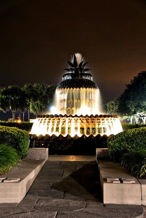 Charleston Pineapple Fountain In Downtown Charleston Is The Symbol For