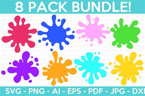 Paint Splatter SVG Bundle Graphic By Heather Roberts Art Creative Fabrica