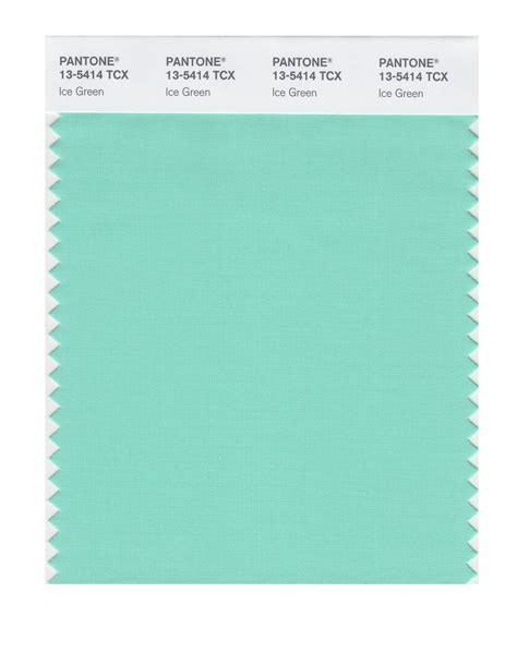 Pantone S Color Swat List For The Pantone Collection In Aqua Green