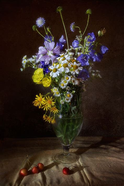 Натюрморт с полевыми цветами Flower Painting Still Life Flowers