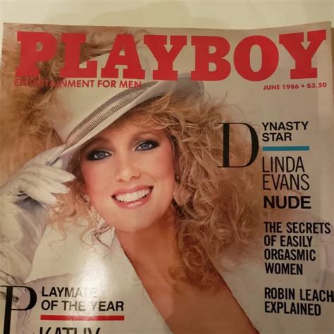 Playboy Magazine June Pmoy Kathy Shower On Cover Linda Evans Nude Dynasty Picclick