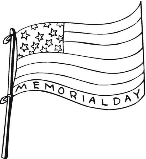 Memorial Day Flag Coloring Page Free Printable Coloring Pages For Kids