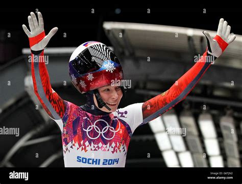 Russia S Olga Potylitsina Following Her Third Run In The Womens Skeleton During The Sochi