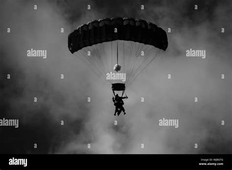 Parachuting Low Angle View Black And White Stock Photos And Images Alamy