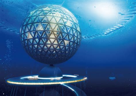 Ocean Spiral Underwater City Features A Giant Sphere That Holds Up To