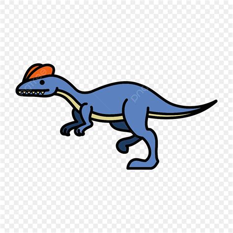 Dilophosaurus Cartoon Design Illustration Dino Clipart Dilophosaurus