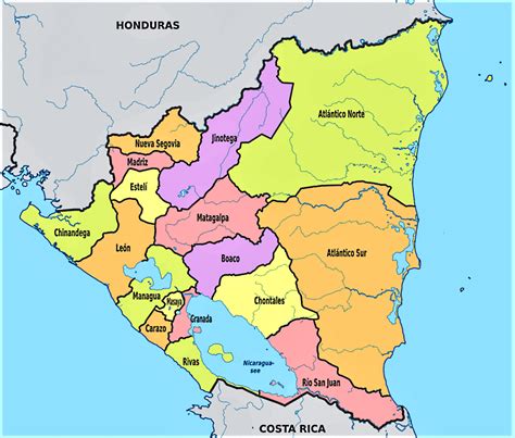 Mapa De Nicaragua Datos Interesantes E Informaci N Sobre El Pa S